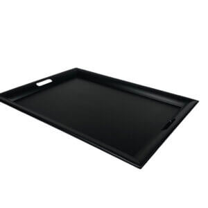Wooden Black Serving Tray With Handles