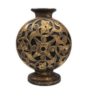 Resin Decorative Black Gold Vase