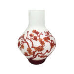 Large Glass vase White vase Red vase Decorative floor vase Red vases for living room or dining room
