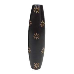 Wooden decorative vase black gold tall large Decorative Wooden Tall Large Black Modern floor vases