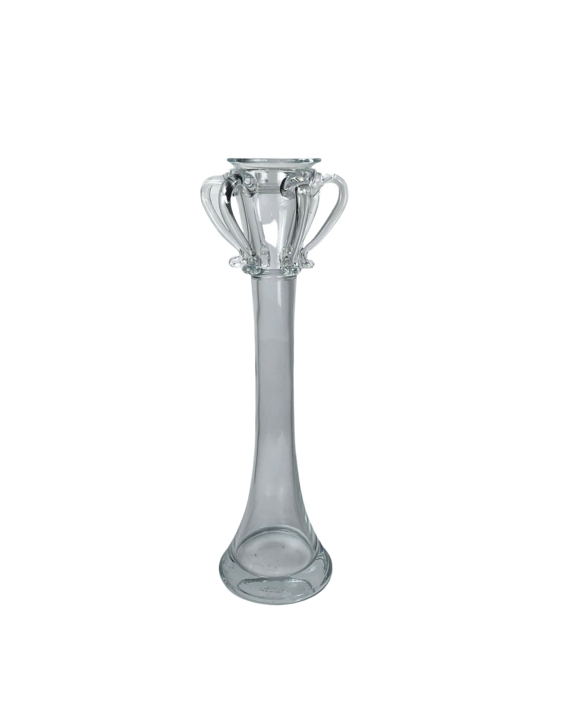 Tall Glass Transparent Candlestick Vase 67cm